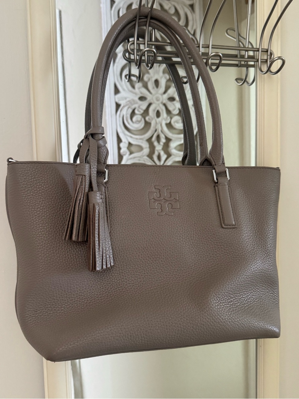 Tory Burch pebbled leather tote
